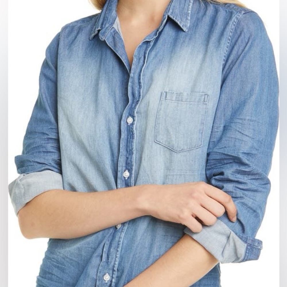 Frank & Eileen Barry Denim Button-Up Shirt